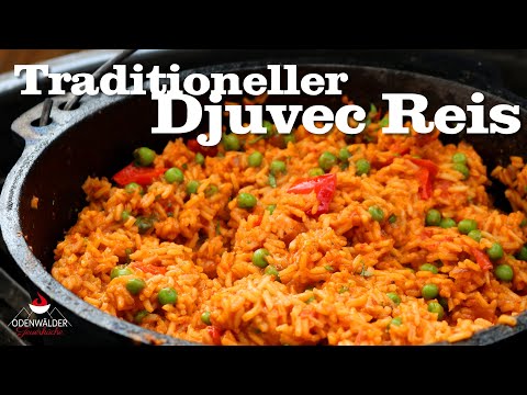 Traditional Djuvec rice from the Dutch oven