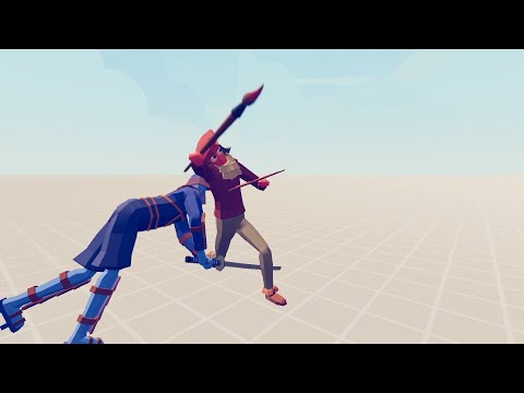 Who Deflects Attacks better? Samurai vs Painter! - TABS -TIGER