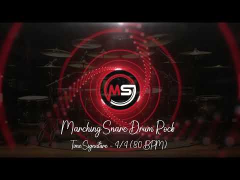 80 BPM ‖ Marching Snare Drum Rock ‖ 4/4 Drum Beat ‖ Drum Track ‖ Metronome