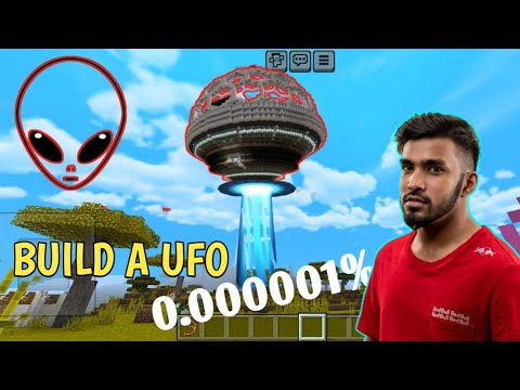 UNBELIEVABLE! Building a UFO in Minecraft PE!