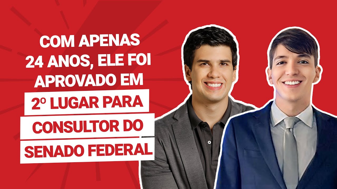 Com apenas 24 anos, ele foi aprovado em 2º lugar para Consultor do Senado Federal | Rodrigo Bergamim