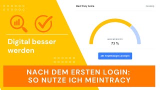 Nach dem Login:  MeinTracy kostenloser Digitalisierungs-Check, Erklärung Scores und Performances