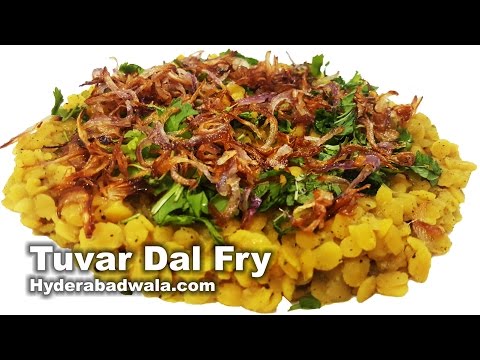 Tuvar Dal Fry Dry Recipe Video - How to Make Pigeon Pea Lentil Fry Dry - Sukhi Tuvar Dal