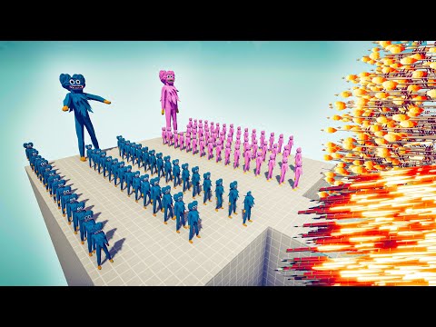 100x HUGGY WUGGY & KISSY MISSY + GIANTS vs GODS DUO - Totally Accurate Battle Simulator