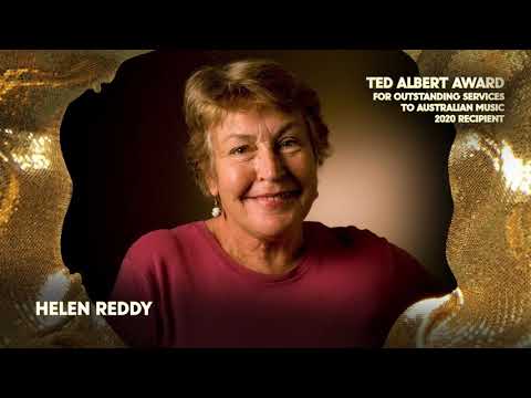 HELEN REDDY - 2020 TED ALBERT AWARD  -  2021 APRA MUSIC AWARDS - TRACI DONAT accepts