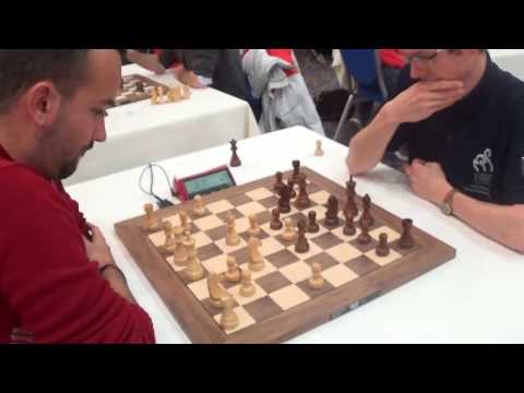 Complicated middlegame in Advance Caro-Kann, GM Nestorovic - GM Navara, Blitz chess