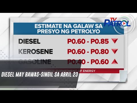 Diesel may bawas-singil sa Abril 23 TV Patrol