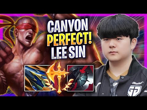 CANYON PERFECT GAME WITH LEE SIN! - GEN Canyon Plays Lee Sin JUNGLE vs Nidalee! | Season 2024