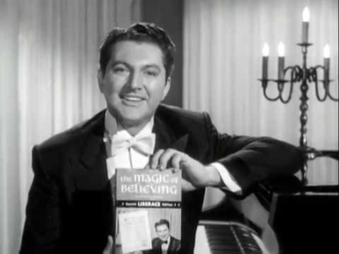 Liberace's TV-Show: He introduces the book *Magic of Believe* and plays the song (1950's)