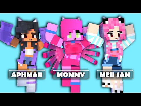 MONSTER SCHOOL:  NYA! ARIGATO DANCE MEME : MINECRAFT ANIMATION | MOMMY LONG LEGS, APHMAU & MEU SAN