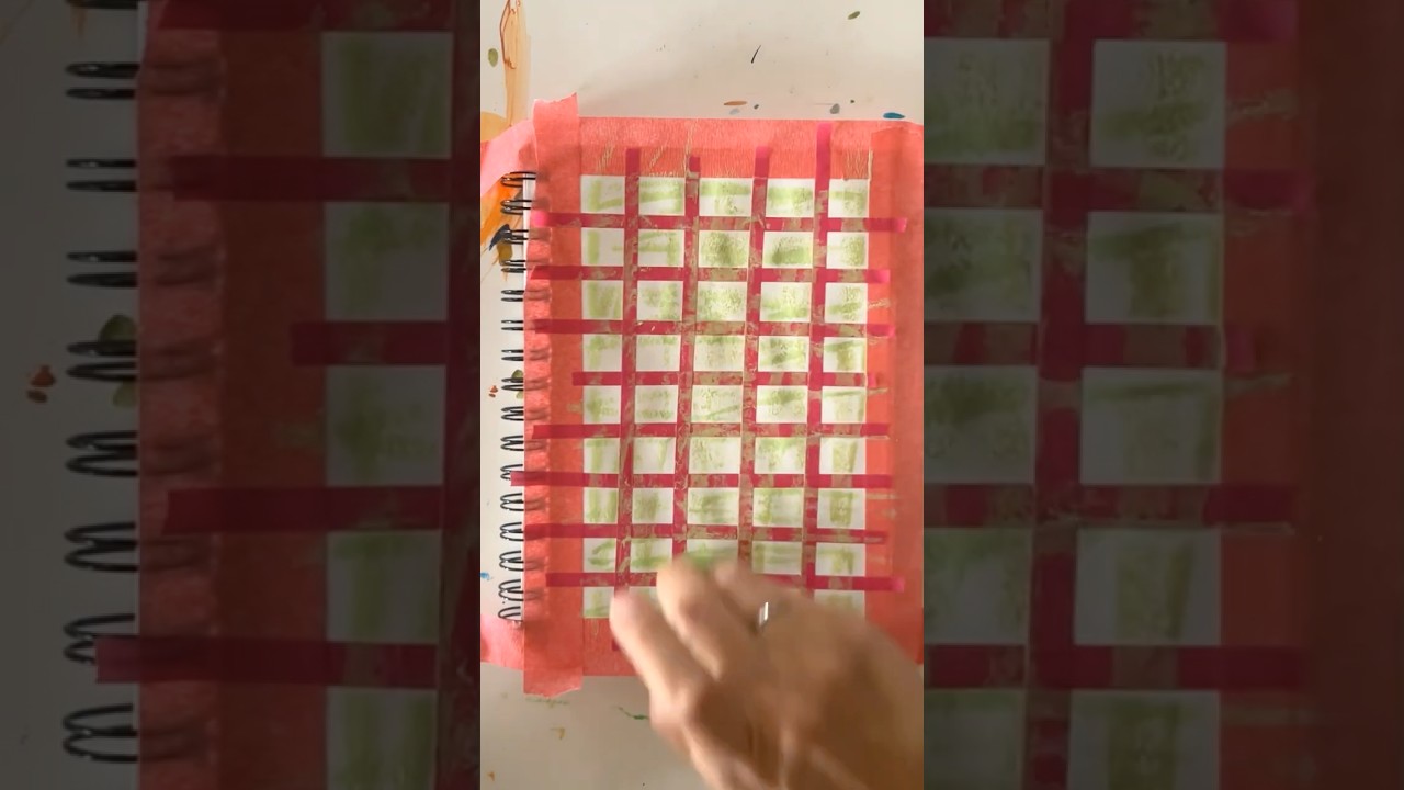 Quick and Easy Art Journaling Idea for a Plaid Effect #dailyart #artjournal