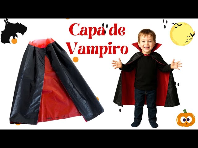 Vídeo relacionado con QIGHLIS Capa de Vampiro con Cuello de Halloween, 90cm Capa Dracula Negro Rojo Reversible, para Fiestas Temáticas y Bailes de Máscaras de Halloween
