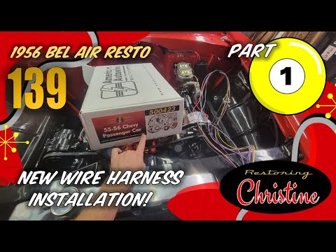 E139 Pt 1 - Installing the American Autowire Classic Update Wiring Harness! 1956 Chevy Bel Air Resto