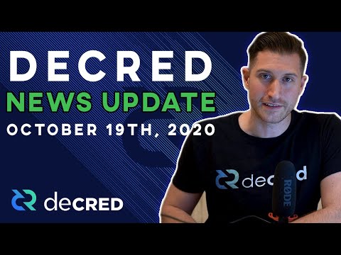 Decred bi-Weekly News Update - October 19th, 2020