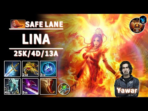 Lina Safe Lane Carry | 7.32d | Yawar Pos 1 Lina Play | Dota 2 Immortal Gameplay