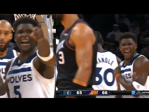 Anthony Edwards SCREAMS at Dillon Brooks after hitting 3 in his face 👀