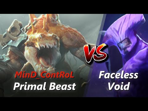 MinD_ContRoL offlane Primal Beast vs Faceless Void/Elder Titan | First 10 minutes