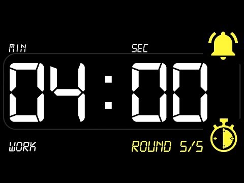 ⏰ INTERVAL [4x4] Timer 4 Minutes WORK / 4 Minutes REST ((BEEP)) 🔔 - Countdown with Alarm
