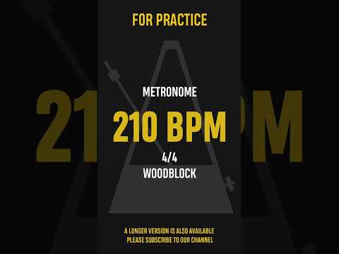 210 BPM 4/4 - Best Metronome (Sound : Wood block) #shorts
