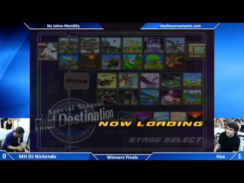 No Johns Monthly - Hax vs MH DJ Nintendo - Winners Finals - SSBM