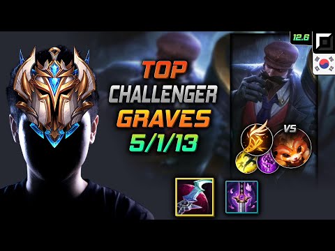 Challenger Graves Top vs Gnar - 챌린저 탑 그레이브즈 월식 기발 - LOL KR 12.6