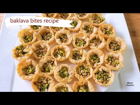 Baklava Recipe Mini Turkish Baklava بغلاوه Eid Recipes By Mazar Cuisine Baglawa Video