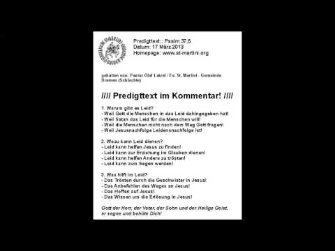 17.03.13 - Befiehl dem Herrn deine Wege und hoffe auf ihn, er wird es wohl machen
