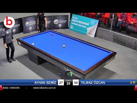 AYHAN SEMİZ & YILMAZ ÖZCAN Bilardo Maçı - 2021 TÜRKİYE ŞAMPİYONASI 2.ETAP-11.TUR