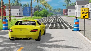 Cars vs 100 Speed Bumps! – BeamNG.Drive