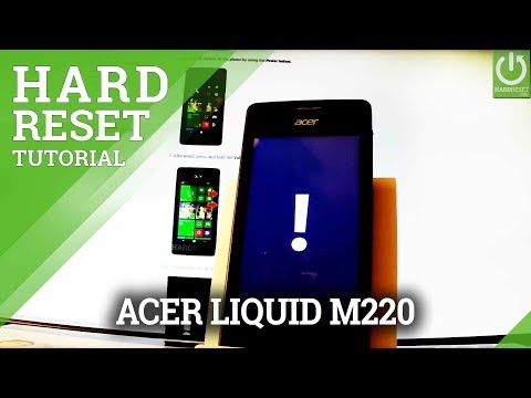 ACER Liquid M220 Hard Reset / Remove Password / Windows Format