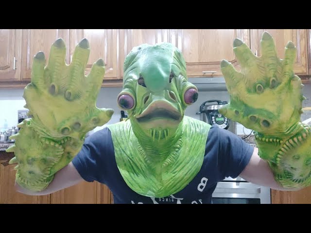 Vídeo relacionado con molezu Máscara de látex con orejas puntiagudas de elfo vampiro, máscara de látex para Halloween, carnaval, fiesta, terror de fiesta