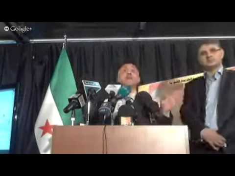 بدر جاموس : المؤتمر الصحفي للائتلاف الوطني السوري