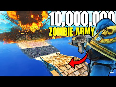 Can 1 Space Marine Hold BRIDGE vs 10,000,000 ZOMBIE ARMY Invasion?! - UEBS 2: Warhammer 40k Mod