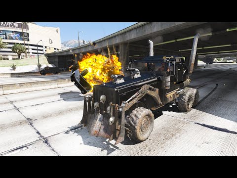 GTA 5 THE DEATH MACHINE WARRIG DESTROYS EVERYTHING THAT MOVES - CINEMATIC PICTURE WITH SLOW MO ep.10