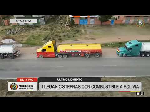 LLEGA DIESEL Y GASOLINA A BOLIVIA PRESIDENTE RODRIGO PAZ  RECIBE LLEGADA DE SISTERNAS.