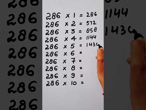 write the Table of 286 in 21 second only..#maths #mathshack #mathstricks ‎@study_care0 