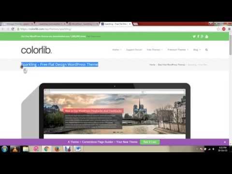 Sparking Wordpress Theme Tutorial 1