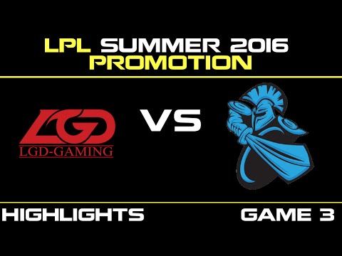 LGD vs NB Game 3 Highlights Tencent LPL LPL summer Promotion 2016 Finals LGD Gaming vs NewBee