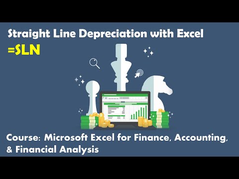 Depreciation with Straight Line Method in Excel SLN Course Excel for Finance Accounting FA