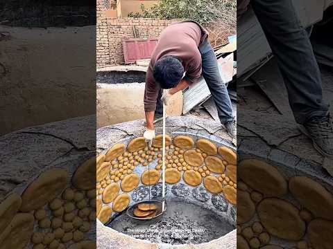 Amazing tandoor bread baking process