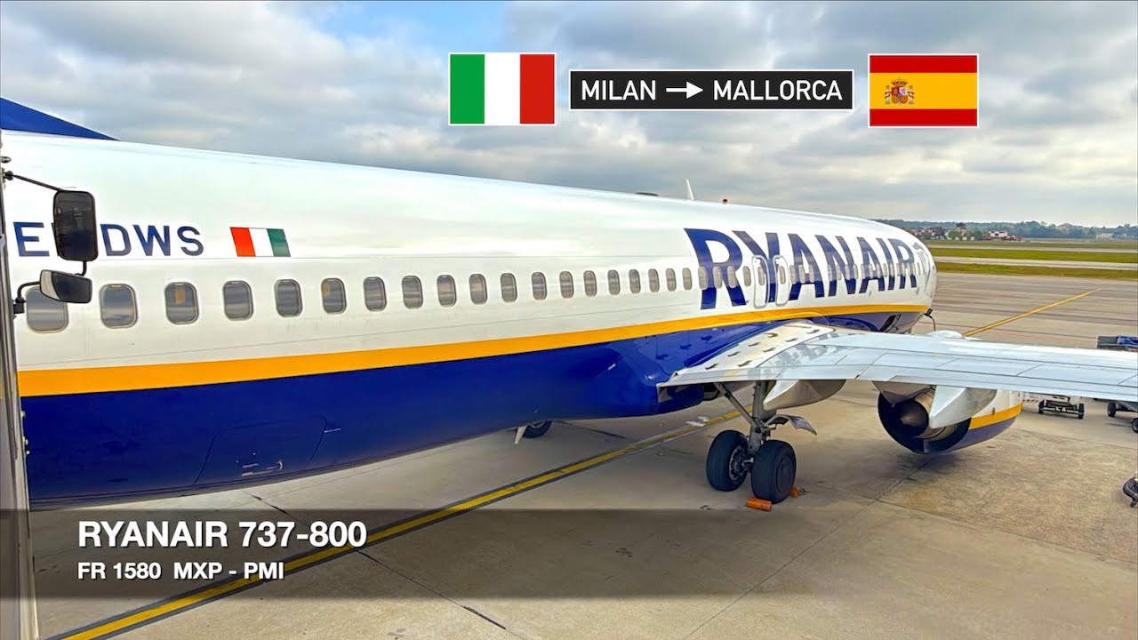 RETROFITTED WITH SPLIT SCIMITAR WINGLETS! | Ryanair 737-800 SSW | Milan MXP ✈ Palma de Mallorca