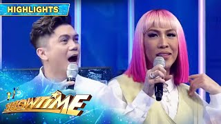 Vice Ganda is jokingly pushed by Vhong Navarro | It&#39;s Showtime
