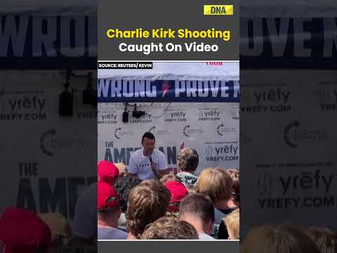 Charlie Kirk Shooting Caught During Live Event | Panic At University As Gunfire Interrupts Speech