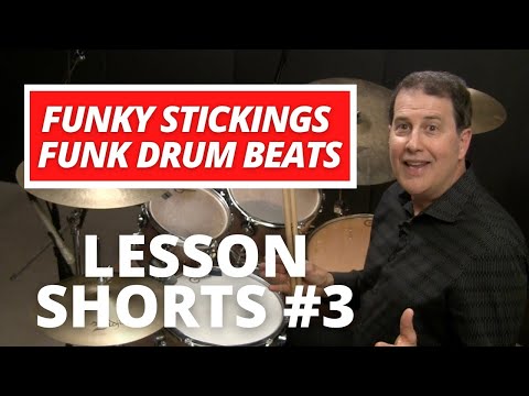 Funky Stickings Funk Drum Beats - Drum Lesson 3 - #shorts