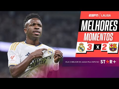 Gols e lances de Real Madrid x Barcelona