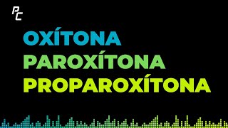 Oxítona, Paroxítona e Proparoxítona
