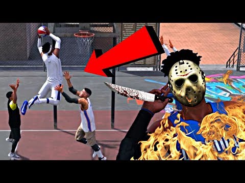 JUMPED OVER A MYPARK MIDGET!! 😱😱 THIS SLASHER CAN CONTACT DUNK ON PURE LOCK DOWNS! - NBA 2K18 MyPark
