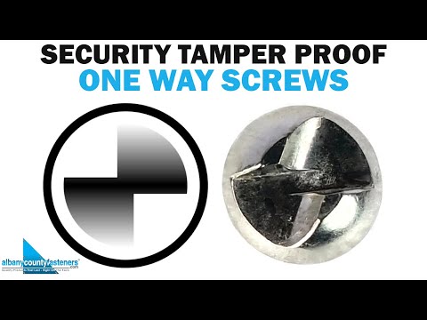 Tamper Proof One Way Security Screws | Fasteners 101
