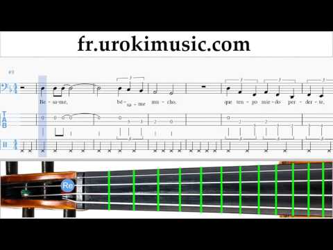 Comment Jouer du Violoncelle Besame Mucho Tab Tablature Partie#2 um-b829