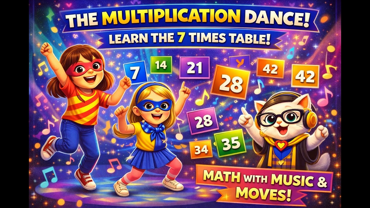 The Multiplication Dance 💃🕺 | Learn the 7 Times Table with Music & Moves!